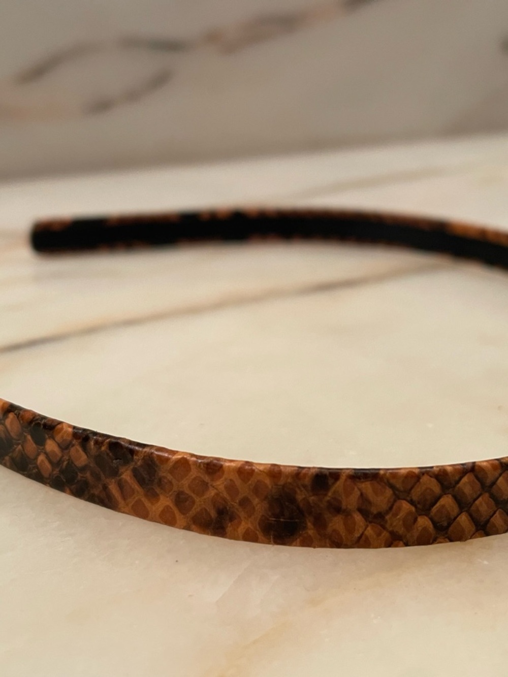 NEW J. Crew Brown Snake-Print Headband